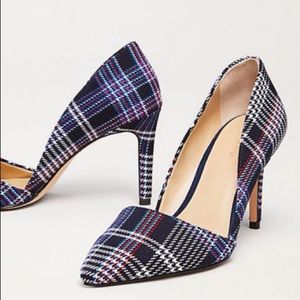 Ann Taylor Azra Plaid Heels
